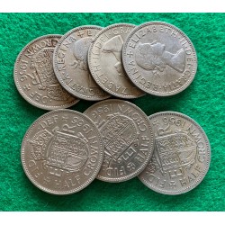 One Great Britain 1/2  Half Crown - One British coin Random Year  Elizabeth II British Half Crown