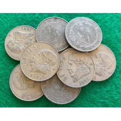 1970 - 1983 Mexico Un Peso 1 Peso